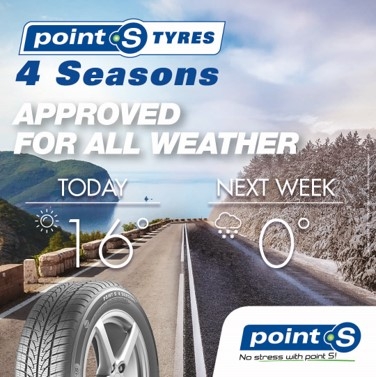 Point S 4 Seasons, одобрена за всякакви метеорологични условия.
